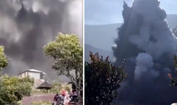 Volcano ERUPTS as locals run for their lives