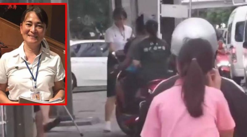 Netizens applaud student refusing to move for sidewalk motorbikes