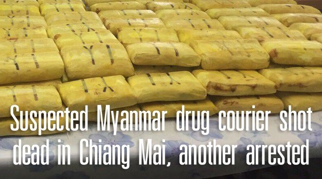 Suspected Myanmar drug courier shot dead in Chiang Mai, another arrested