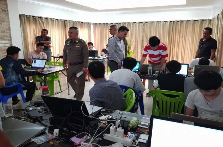 Top cops raid Pattaya SCAM OUTFIT