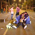 27 year old Chinese tourist falls off baht bus while reportedly “joking around” in critical condition