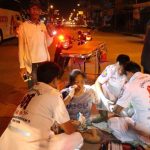 53 year old woman injured after drunken taxi motorbike driver crashes into her in Pattaya