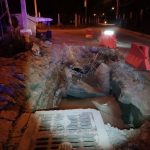 Foreign motorbike driver seriously injured after crashing into drain construction in Pattaya