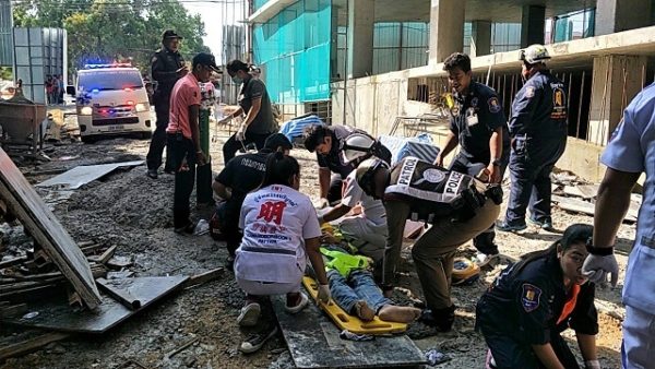 Pattaya scaffold collapse leaves 1 dead, 3 seriously injured