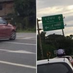 Pictures of child sitting on car roof gets backlash