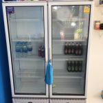 Double glass door fridge