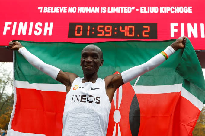 Kenya's Eliud Kipchoge breaks two hour marathon barrier