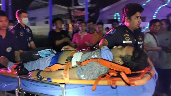 Man injured after falling from motorbike on the way to local hospital after asthma attack in Pattaya
