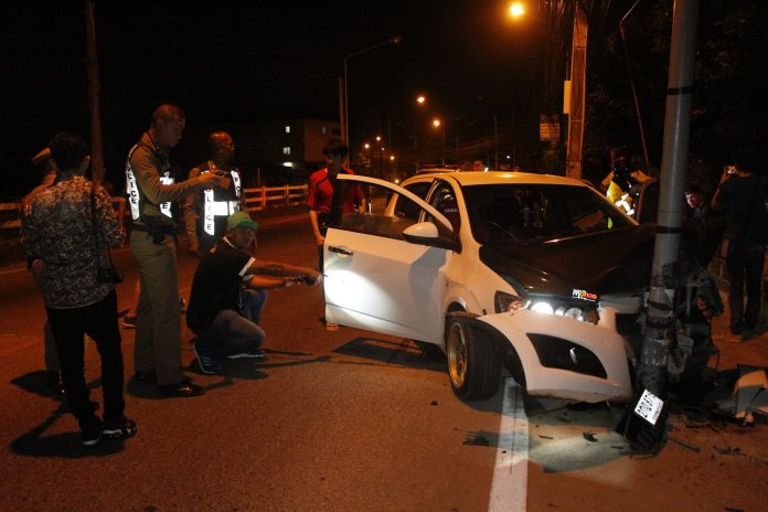 Man survives drive by shooting and crash into power pole in Pattaya, says his Buddhist amulet saved his life