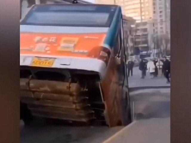 Sinkhole Swallows Bus