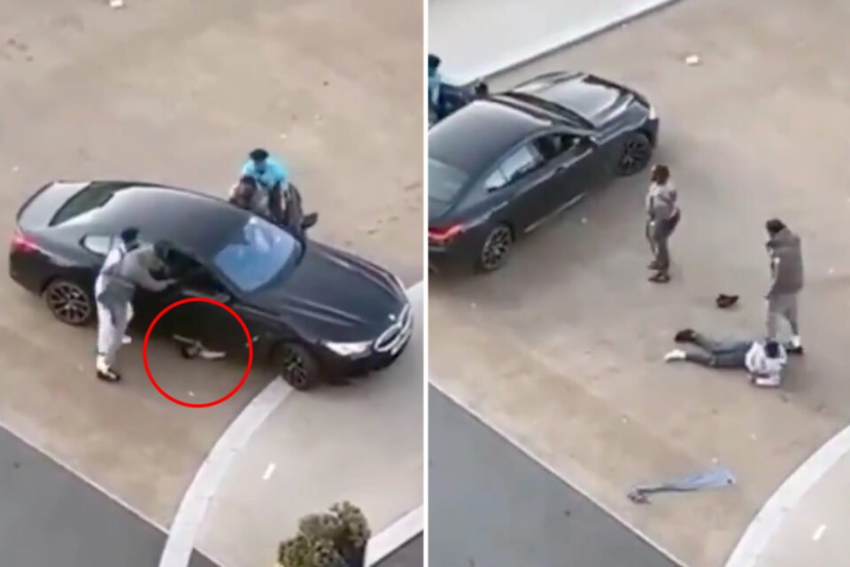 Shocking Moment Man Is Run Over By Bmw (Video) -