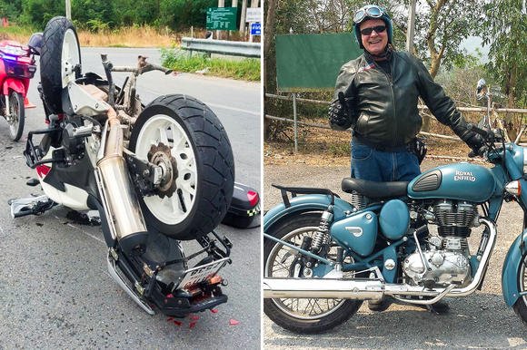 British biker, 83, is killed in a horror crash