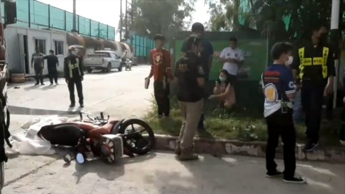 motorcyclist crushed to death by cement truck