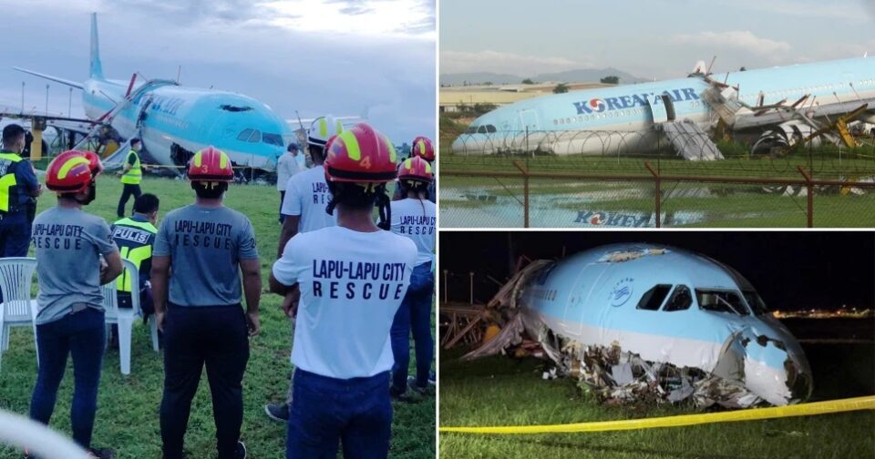 Passenger plane crashes off end of runway