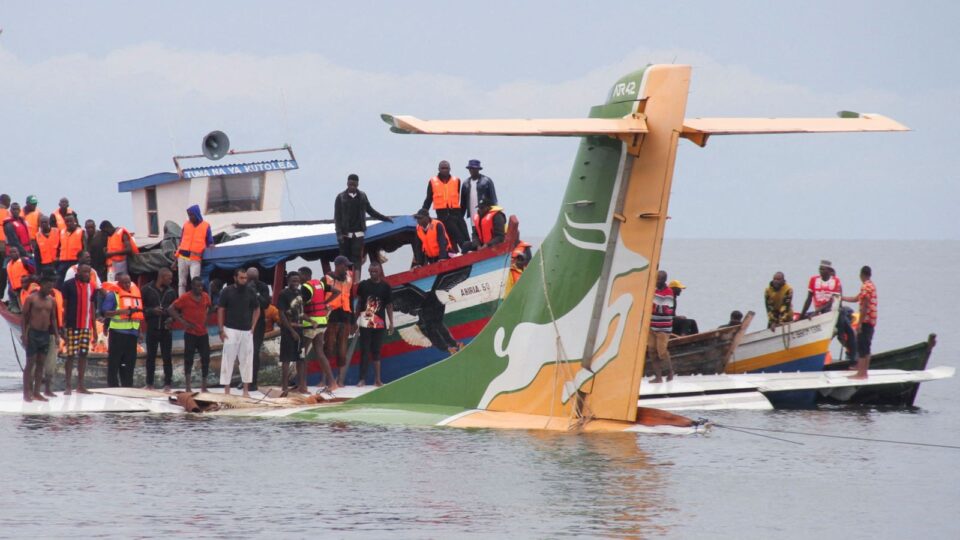 Passenger plane crashes into Lake Victoria in Tanzania, 19 dead