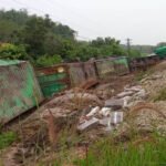 The train derailed after a loud bang that sounded like a bomb blast occurred on the track, Thai media reported.