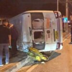 Crane takes out minibus one killed