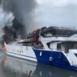 Tour boat catches fire, no-one aboard