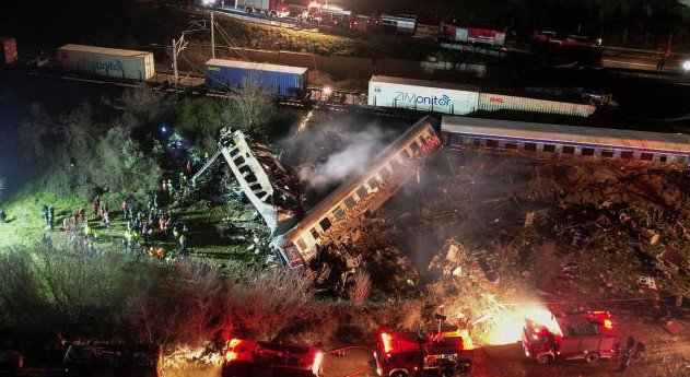 Greek tragedy as train collides