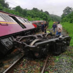 Train derails due to Side Runoff