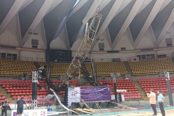 Indoor Stadium roof collapses