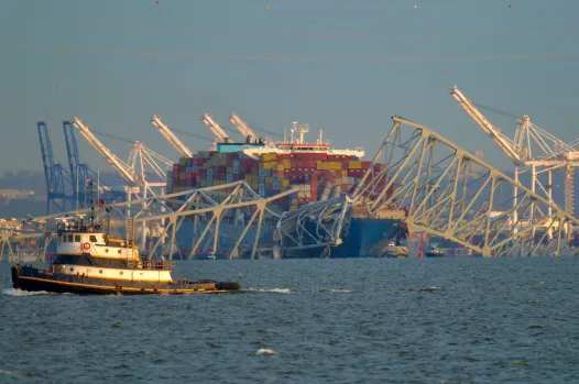 US bridge collapses as cargo ship plows into pylon