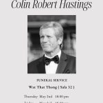 The funeral service for Colin Robert Hastings