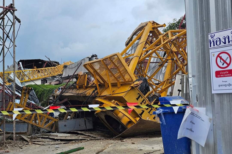 Crane collapse kills worker