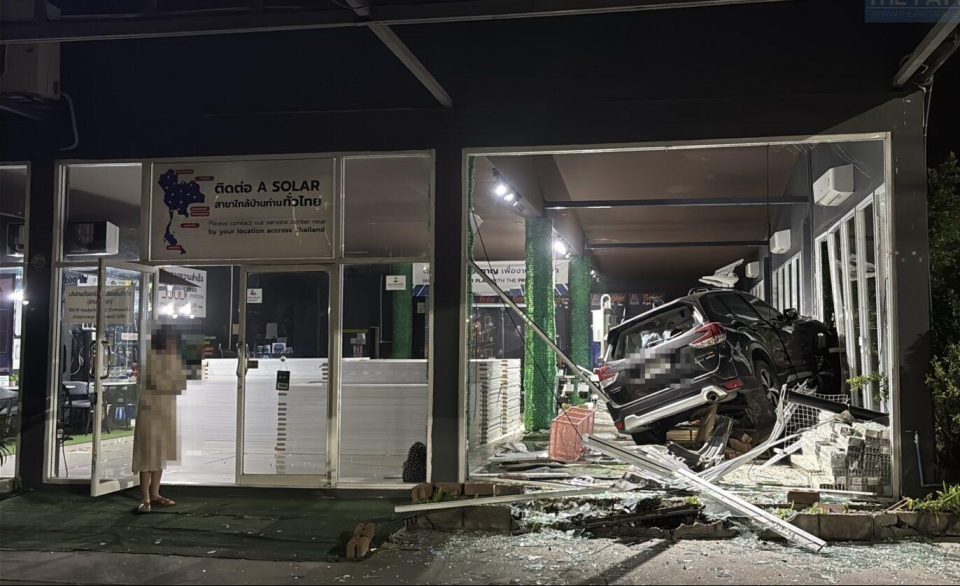 Car Crashes into Solar Panel Store