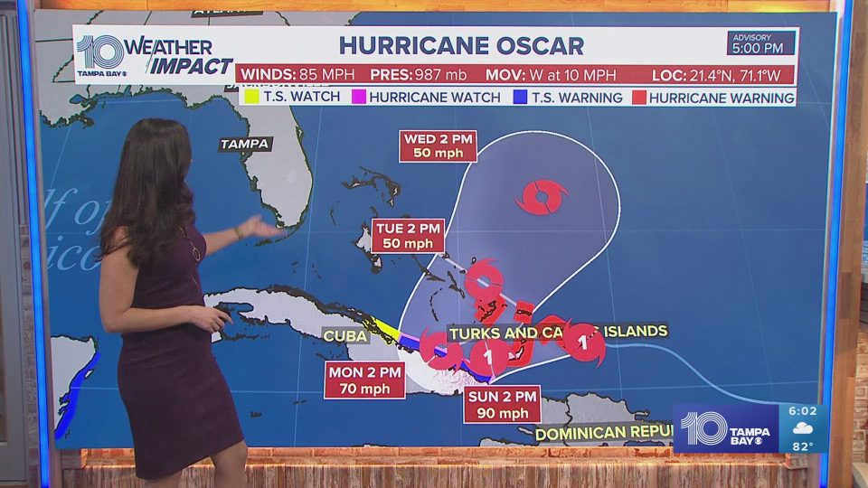 Category 1 Hurricane Brings Warnings to Southeast Bahamas and Turks