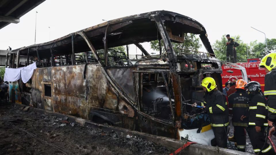 Gas leak behind fatal bus fire