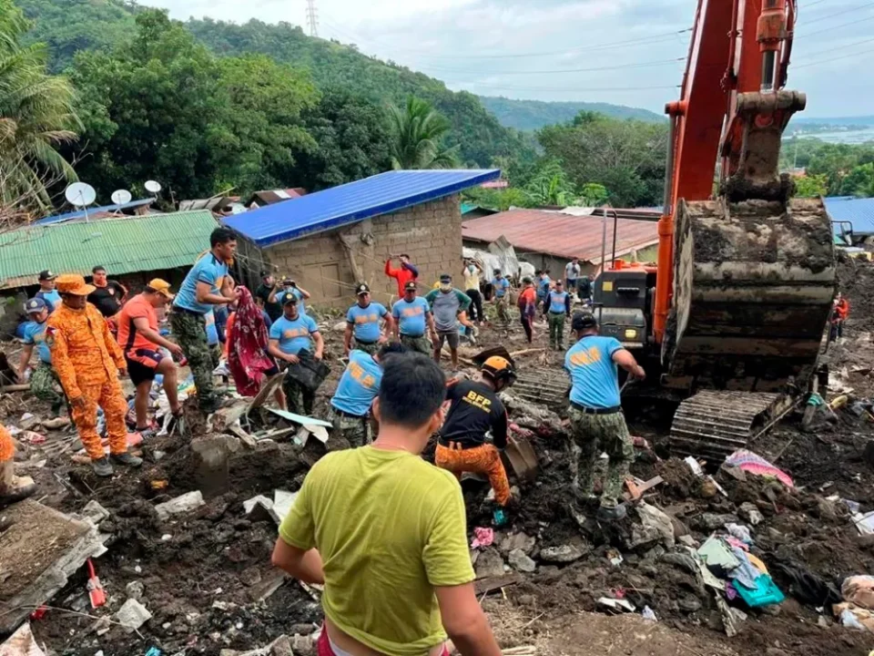 Northern Philippine Town Buried in Landslides After Storm