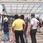 Pier walkway roof project nears completion