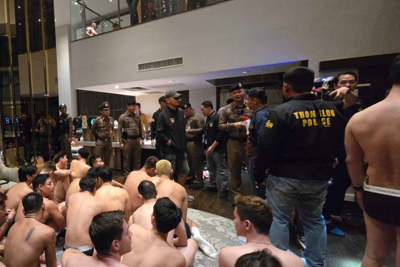 One Hundred arrested in underwear at Bangkok hotel Party