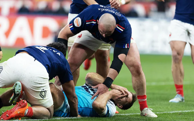 France's Mauvaka Headbutts Scotland Player; Referee Explains No Red Card